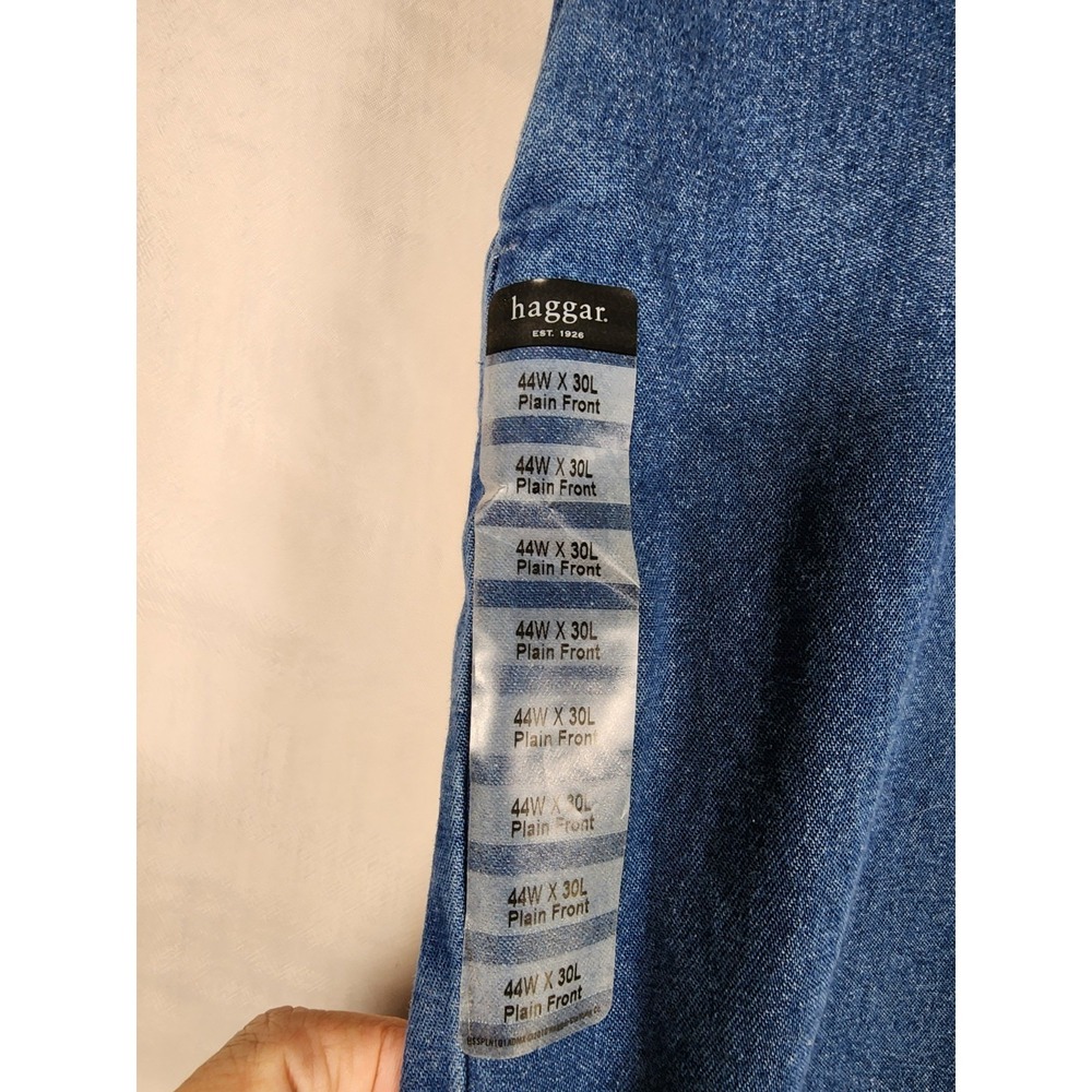 Haggar NWT Men 44x30 Work to Weekend Classic Blue Jeans Dadcore Comfort Relaxed - Picture 5 of 7